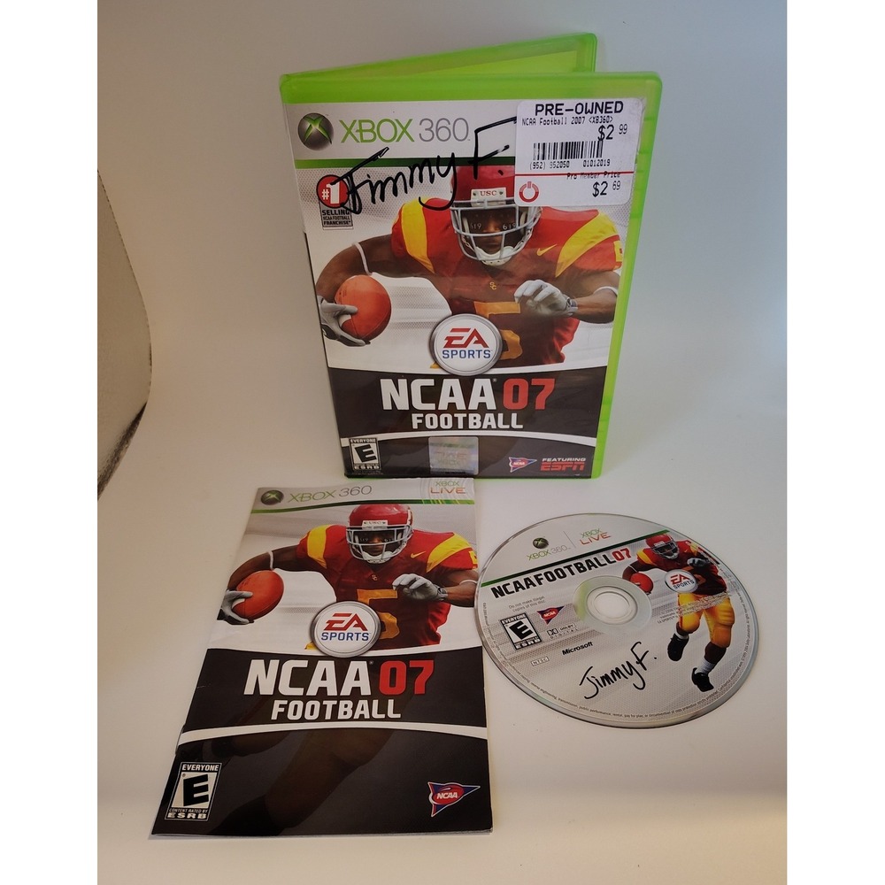 NCAA Football 07‎ EA Sports Xbox 360 Game Complete CIB with Manual